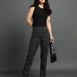 Women 724 Lightly Washed High-Rise Slim Straight Fit Blue Jeans-image-20