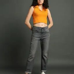 Women 724 Lightly Washed High-Rise Slim Straight Fit Blue Jeans-image-22