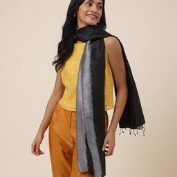 Women Ikat Stole with Tassels-picture-49