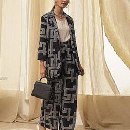 Women Top with Palazzos & Printed Jacket-picture-18