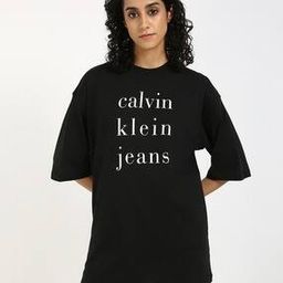 calvin klein jeans Women Brand Print Relaxed Fit Crew-Neck T-Shirt-picture-7
