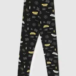 Girl Graphic Print Leggings-image-9