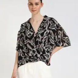 Chiffon Faux Wrap Top-image-25