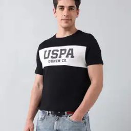 Men Brand Print Slim Fit Crew-Neck T-Shirt-image-60