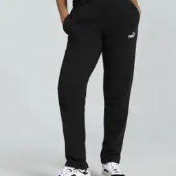 Women Straight Track Pants with Insert Pockets-image-1