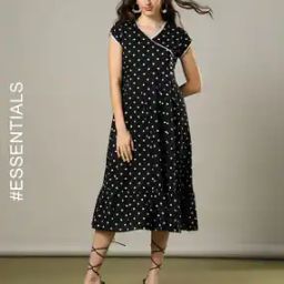 Women Polka-Dot Print A-Line Dress-image-45