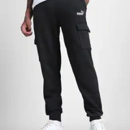 Men Cargo Pants with Logo Print-image-70