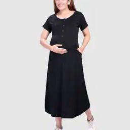 Solid A-line Dress-37