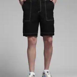 Men Regular Fit Cargo Shorts with Insert Pockets-image-14