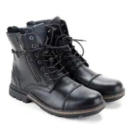Solid Lace-up Boots-image-40