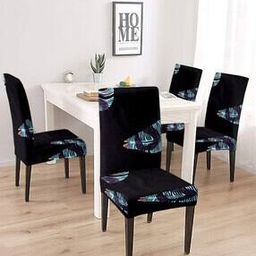 Pack of 4 Dining Chair Slip Leaf  Covers-image-86
