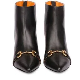 Women Ankle-Length Boots with Metal Accent-image-99