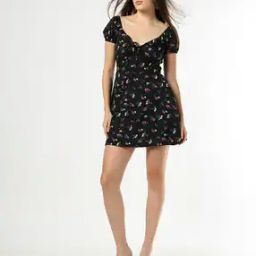 Women Floral Print A-Line Dress-image-58