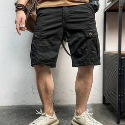 Men Regular Fit Cargo Shorts-picture-17