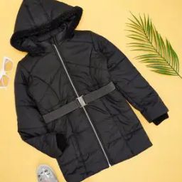 Girls Quilted Zip-Front Hooded Jacket-picture-40