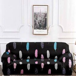 Leaf Print Two Seater Sofa Cover-image-50