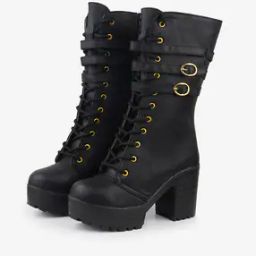 Women Mid-Calf Heeled Boots with Zip Closure-picture-36