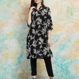 Women Floral Print Straight Kurta-image-26