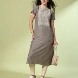 Women Embroidered Straight Kurta-image-70