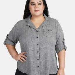 Checked Shirt with Roll-Up Tabs-image-1