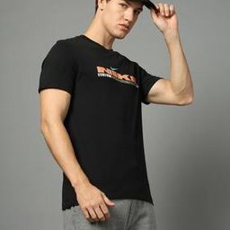 Men Brand Print Regular Fit Crew-Neck T-Shirt-image-79