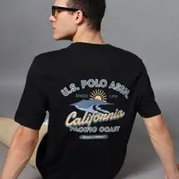 Men Graphic Print Slim Fit Crew-Neck T-Shirt-image-66