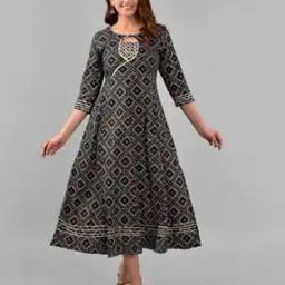 Geometric Print  A-line Dress-image-88