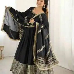 Women Embroidered Anarkali Kurta Suit Set-image-23