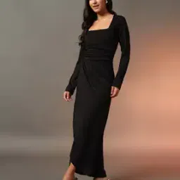 Women A-Line Dress wtith Halter-Neck-image-33