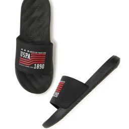 u.s. polo assn. Men Colourblock Round-Toe Slides image 1