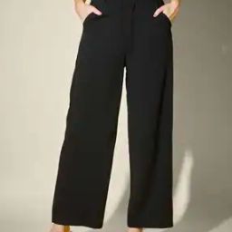 Women Straight Fit Flat-Front Pants-image-12