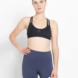 Women Aerim Strength Training Sports Bra with Logo Print-image-17