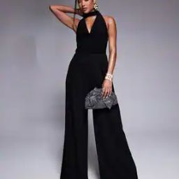 Women Wide-Leg Jumpsuit with Tie-Neck-image-47