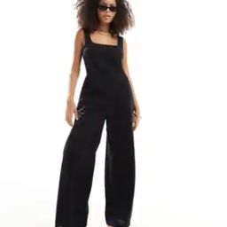 Women Square-Neck Seamed Tennis Jumpsuit-image-61