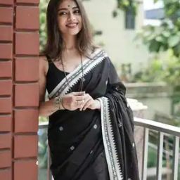 Traditional Art Silk Saree With Jacquard Border-image-29