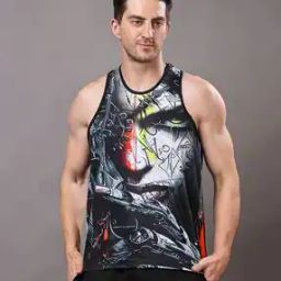 Men Printed Round-Neck Vest-image-105