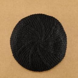 Fabindia Black Acrylic Woven Cap-31