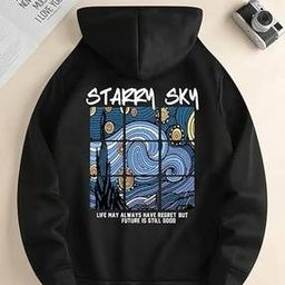 Men Graphic Print Relaxed Fit Hoodie-image-73