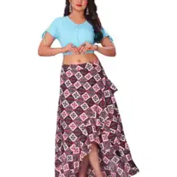 Women A-Line Skirt with Elasticated Waistband-image-91