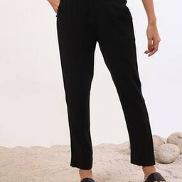 Women Straight Fit Flat-Front Pants-image-6