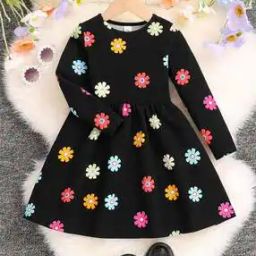Girls Floral A-line Dress-21