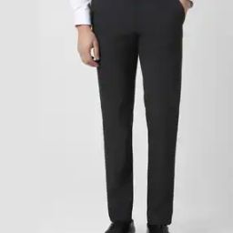 Men Slim Fit Flat-Front Trousers -image-48
