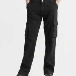 Mid-Rise Relaxed Cargo Jeans-image-5