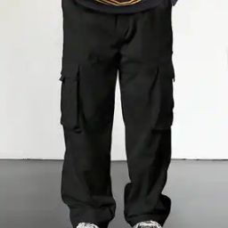 Men Relaxed Fit Cargo Pants with Insert Pockets-image-32