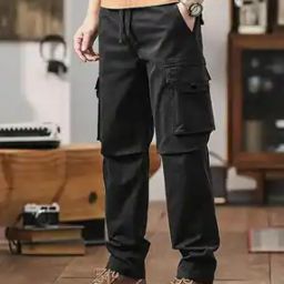 Men Relaxed Fit Cargo Pants with Insert Pockets-picture-10