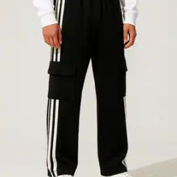Men Striped Straight Track Pants-image-95