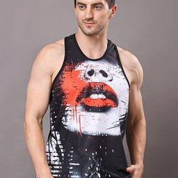 Men Graphic Print Round-Neck Vest-image-49
