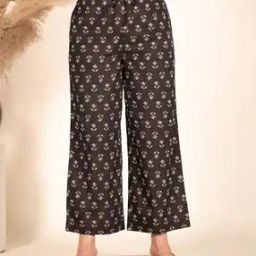 Women Floral Print Palazzos with Insert Pocket-image-90