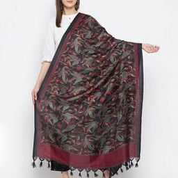 Floral Print Dupatta with Tassels-picture-2