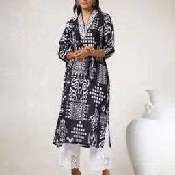 Women Ikat Straight Kurta-image-49
